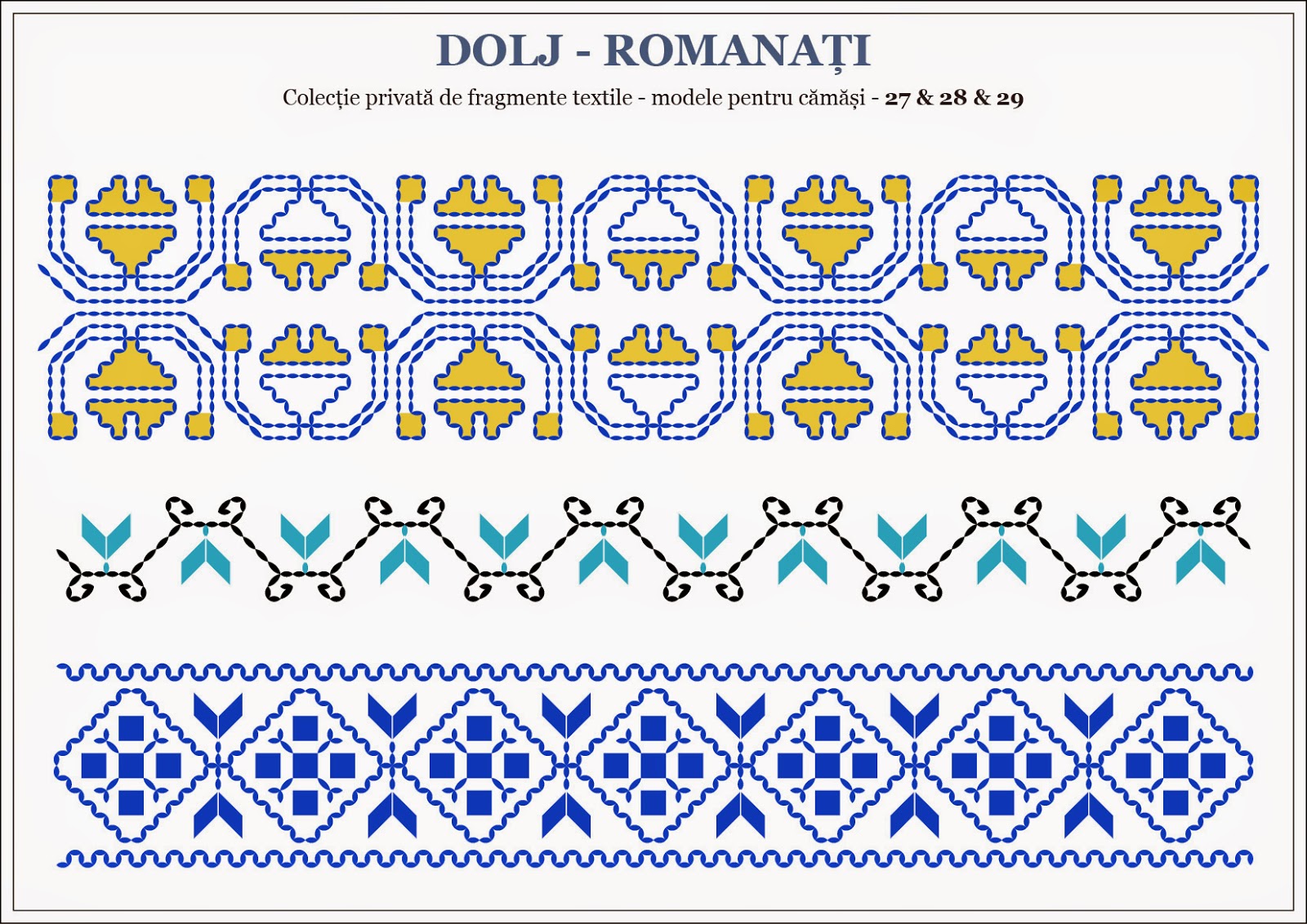 Romanian traditional motifs - OLTENIA: Dolj & Romanati